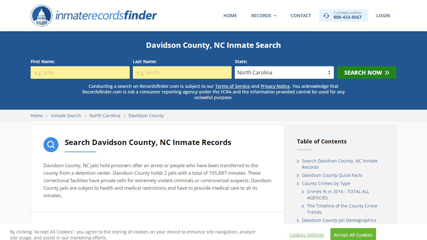 Davidson County, NC Inmate Lookup & Jail Records Online